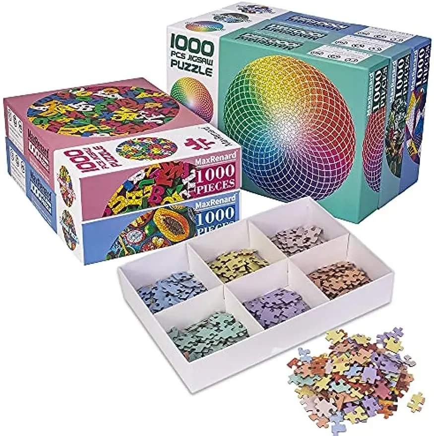 Maxrenard Delicatesse Puzzel 1000 Stuks Voor Volwassenen Kleurrijke Ronde Puzzel Familie Spel Educatief Speelgoed Kerstcadeau