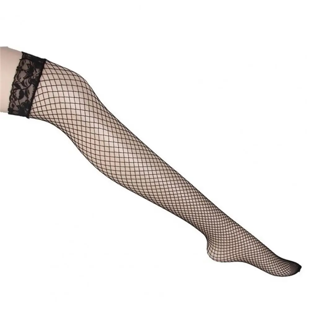 Lace Stockings Sexy Stockings for Women Women’s Sheer Fishnet Stockings with Anti-snag Design Elastic Thigh Highs for Parties