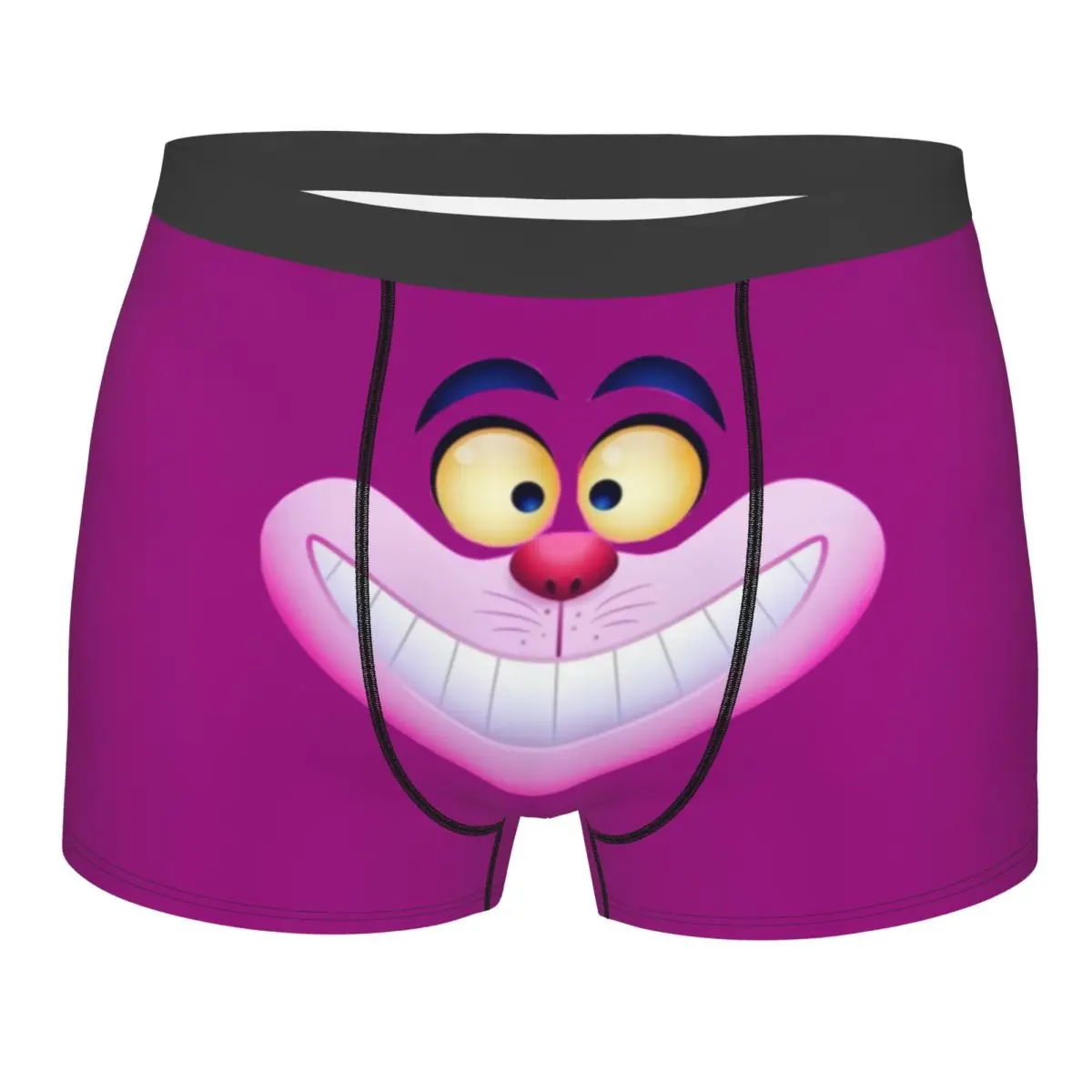 

Custom Novelty Smiling Cheshire Cat Boxers Shorts Panties Male Underpants Comfortable Cartoon Anime Briefs Underwear
