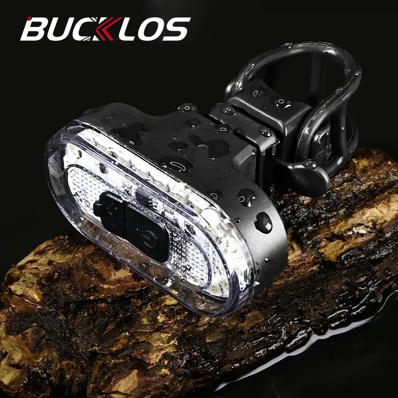 

BUCKLOS Bicycle Taillight Multicolor Road Bike Night Warning Rear Light USB Rechargeable Waterproof MTB Ringding Warning Lamp