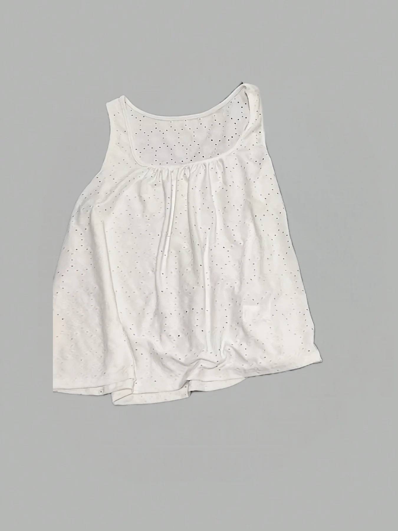 

Plus Size Women's Eyelet Embroidered Tank Tops Sleeveless Square Neck Loose Fit Casual Camisoles for Summer
