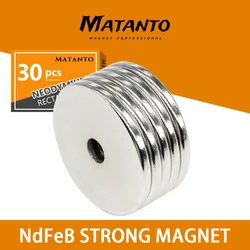 1/2/5/10/15/20/30PCS 30x3-5 Round Strong Powerful Magnets 30*3 mm Hole 5mm 30x5 Disc Countersunk Search Magnet 30x3-5mm 30*3-5