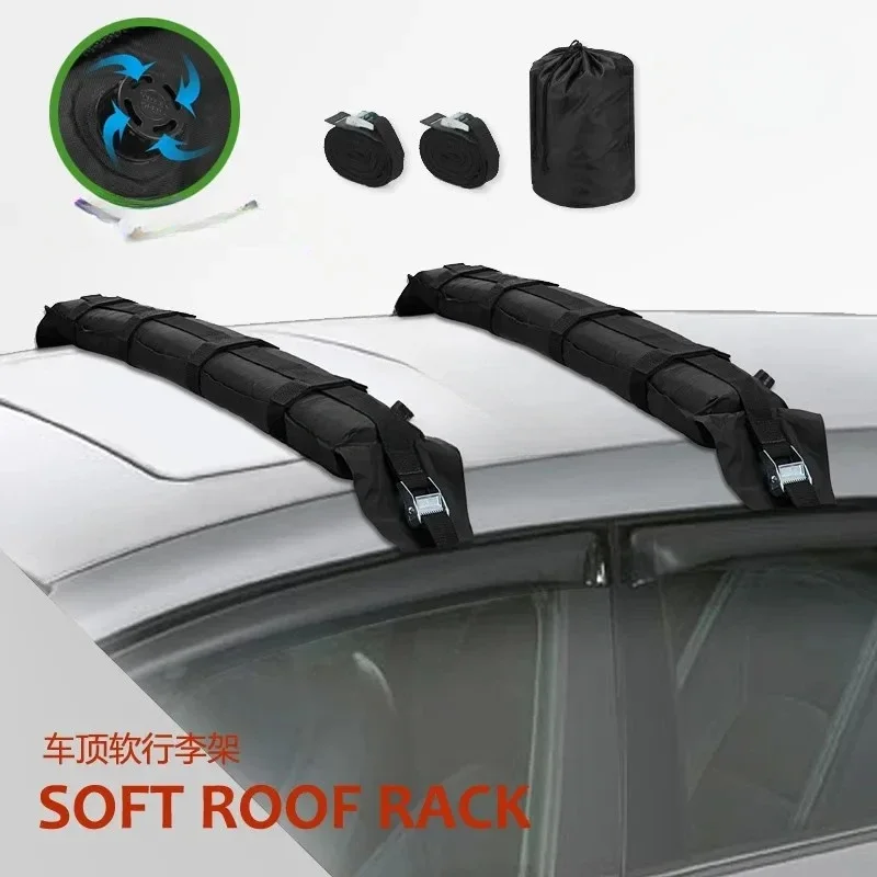 Car Accessory, Car Roof Rack Auto Soft Luggage Carrier Rack for Snowboard Ski Board SUP Kayak