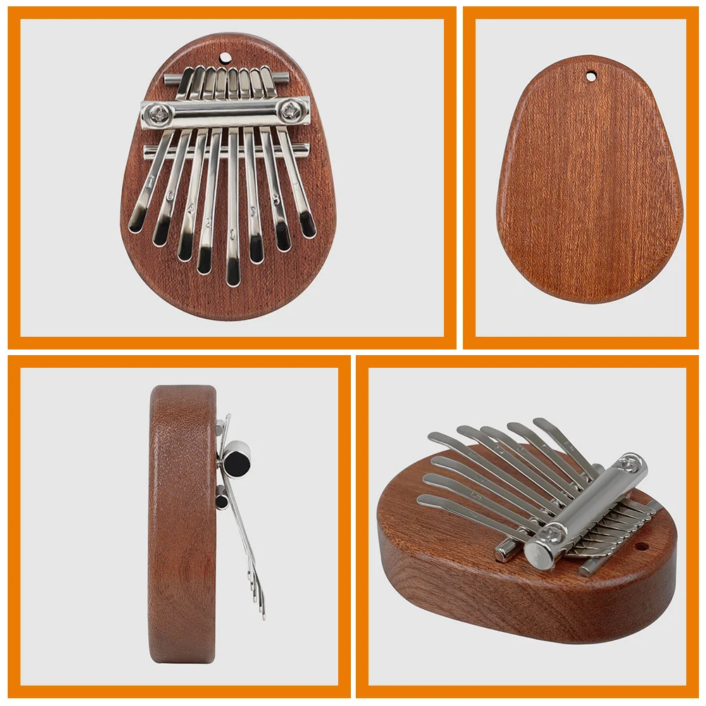 

Thumb Piano Necklace Pendant Key Mini Musical Instrument Kalimba Delicate Finger Instruments Lanyard