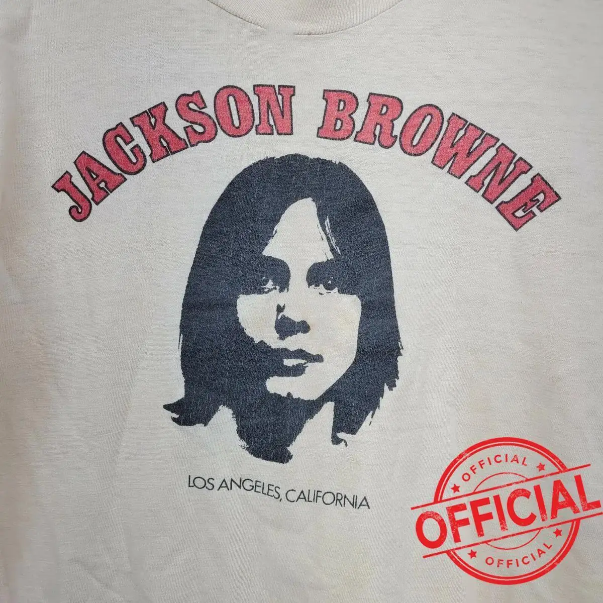 Vintage Jackson Browne Short Sleeve Cotton Sand All Size Shirt