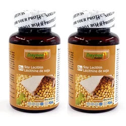 2 bottles of soy lecithin soft capsules with improved blood circulation and lipid-lowering health foods