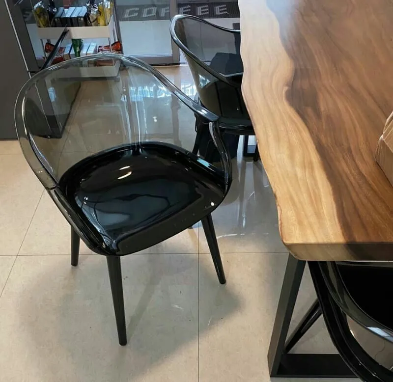 

Nordic Transparent DINING Chair for Dining Room Furniture Modern Minimalist Plastic Chair Creative Coffee Designer Armchair