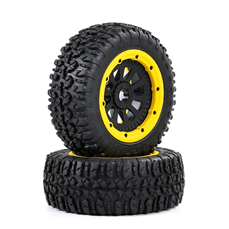 2Pcs Wasteland ยางและชุดดุมล้อสําหรับ 1/5 Hpi Km Baja 5 S/SLT/V5 LOSI 5IVE T Rc รถอะไหล่ - 180X70 มม.