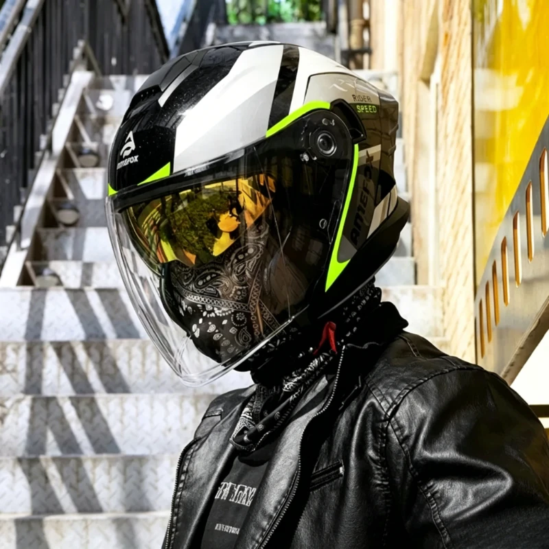 Flip Up Helmet Dual Visor - Новейший мотошлем 3/4 открытого типа с