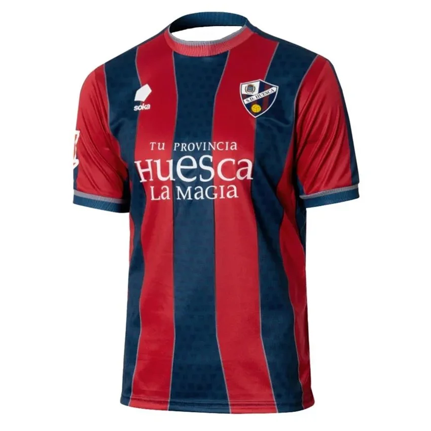 24/25 SD Huesca المنزل جيرسي الرجال التجفيف السريع تنفس تي شيرت SD Huesca بعيدا جيرسي كرة القدم التدريب تي شيرت رياضي #3