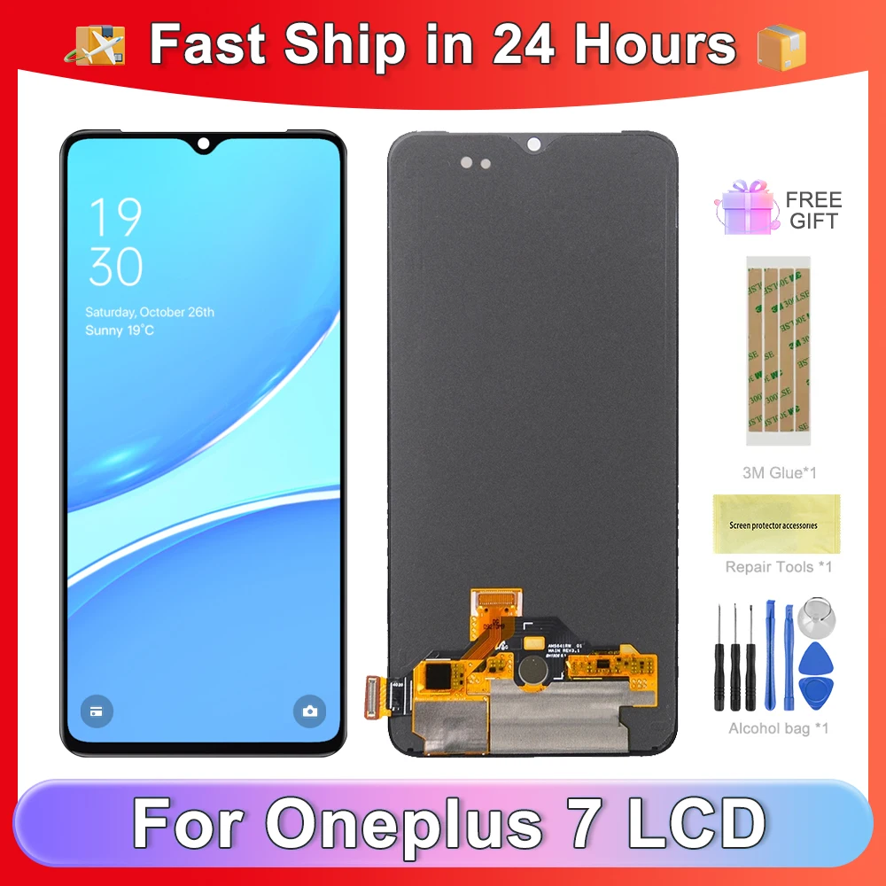 Per 1 + 7 6.41 \'\'Per OnePlus 7 GM1901 GM1900 GM1905 GM1903 Display LCD Touch Screen Digitizer Assembly sostituzione