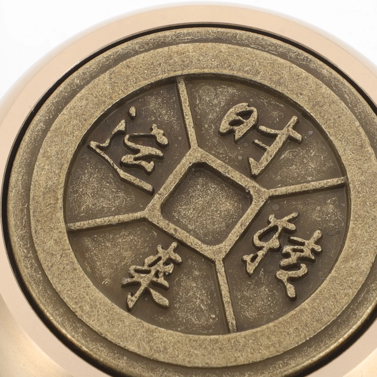 Brass Round Paperweight Solid Heavy Duty for Holding Papers Down Office Desk Chinese Traditional Decor