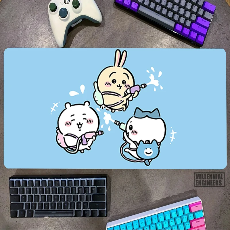 

Cute Cartoon C-Chiikawas Mouse Pad Office Accessories Mousepad Gamer Keyboard Desk Mat Gaming Mats Big Mousepepad Extended Large