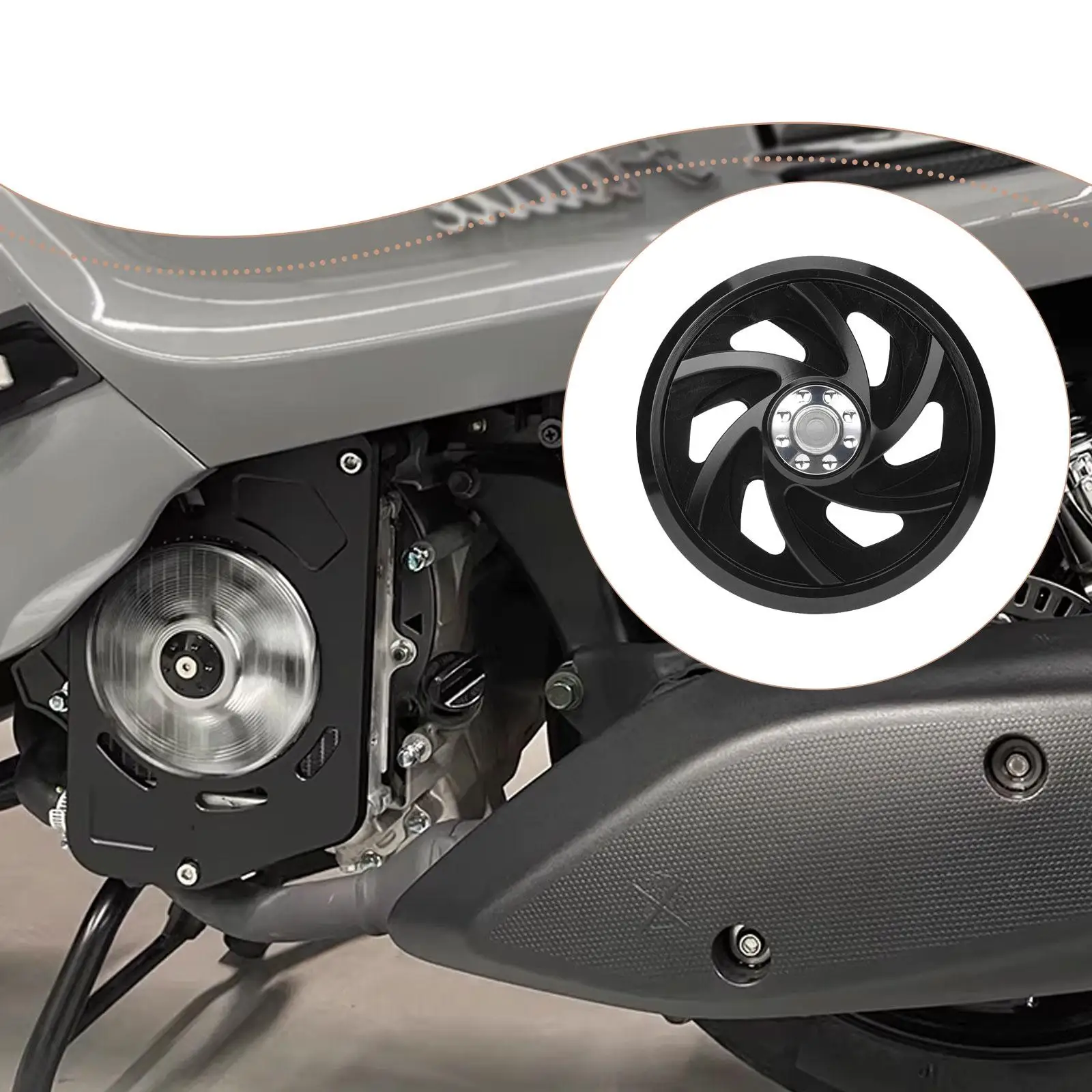 Motorcycle Engine Cooling Fan Protector Hollow Design Aluminum Alloy Cover for Temperature Control Accessories DIY Installation