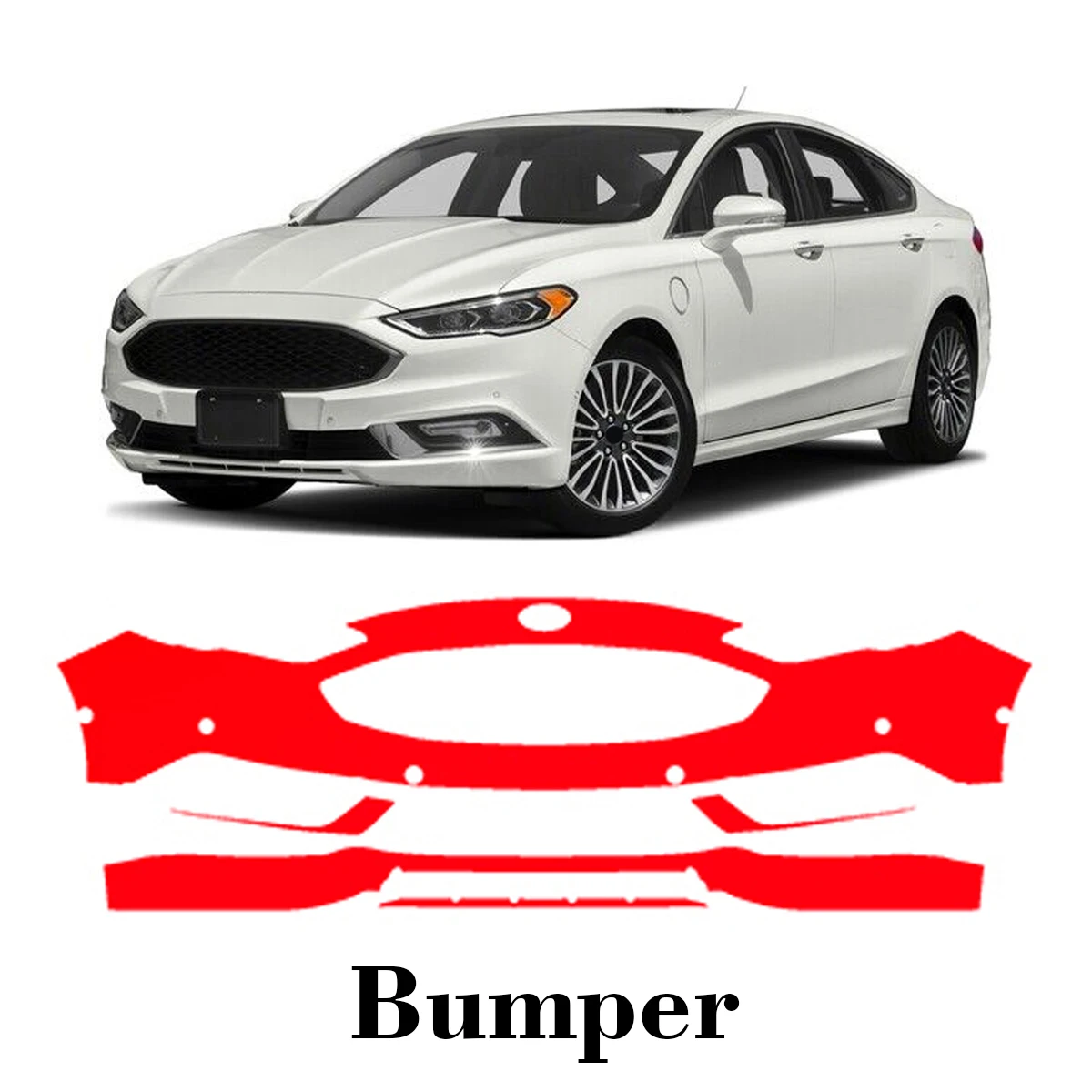 

Car Precut Paint Protection Film Front Bumper Anti-scratch Exterior TPU PPF For Ford Fusion 2017-2018