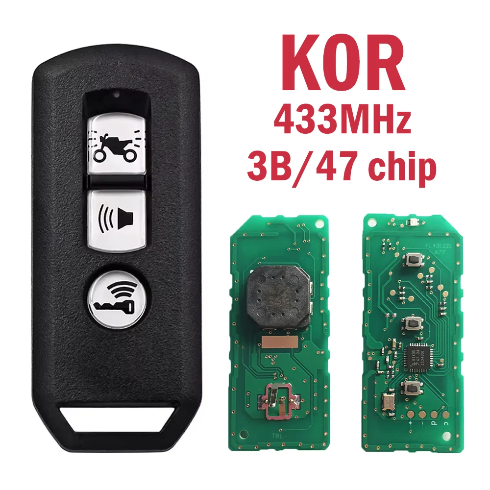 K0R Motor Control remoto inteligente reemplazo llave de motocicleta Fob 3B llave Fob 47 Chip 433MHz Motor llave inteligente llave de motocicleta para Honda