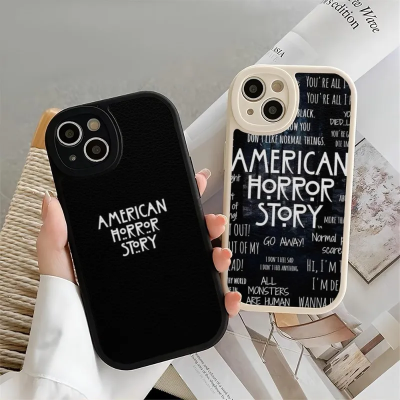 American Horror Story AHS Phone Case For IPhone 11 13 14 12 Pro Max Mini Xs X Xr 7 8 Plus SE2020 Silicone Leather Texture Cover