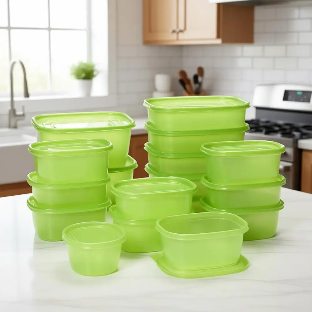 

Многоразовые пластиковые герметичные контейнеры для еды, набор из 32 предметов — сохраняют свежесть фруктов, овощей и выпечки