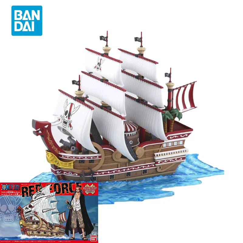 Bandai Assembling Model One Piece Red Hair Pirate Ship Redforth Shanks Anime Action Figures Model Boy Birthday Gift Spot Goods