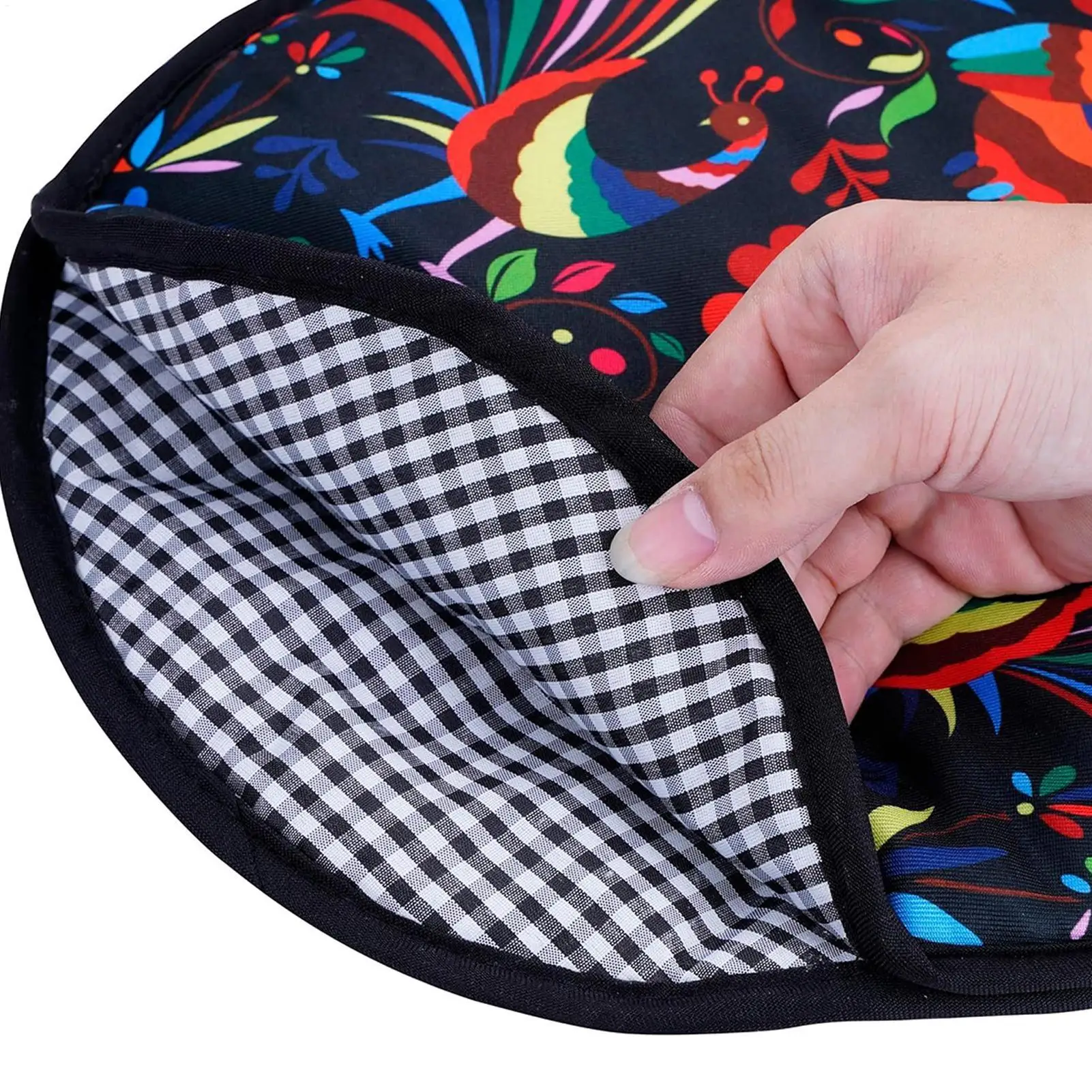 12 Inch Microwaveable Tortilla Warmer Thermal Fabric Holder for Corn Naan Bread Pizza Taco Home Party Outdoor Family Meals