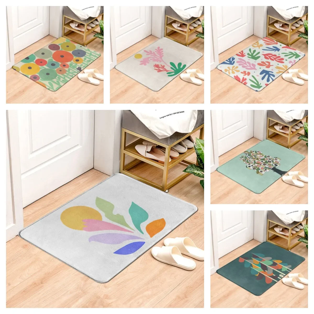 Colored plants Doormat Kitchen carpet Entrance door mat bathroom mat Carpet in the bedroom Lounge Rug Home Decor Foot mat