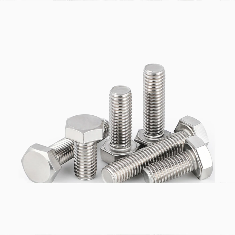 1/2/5/10Pcs DIN933 321 Stainless Steel Outer Hex External Hexagon Head Cap Bolt Screw M8 M10 M12 M16 Length16/20/25/30/90/120mm