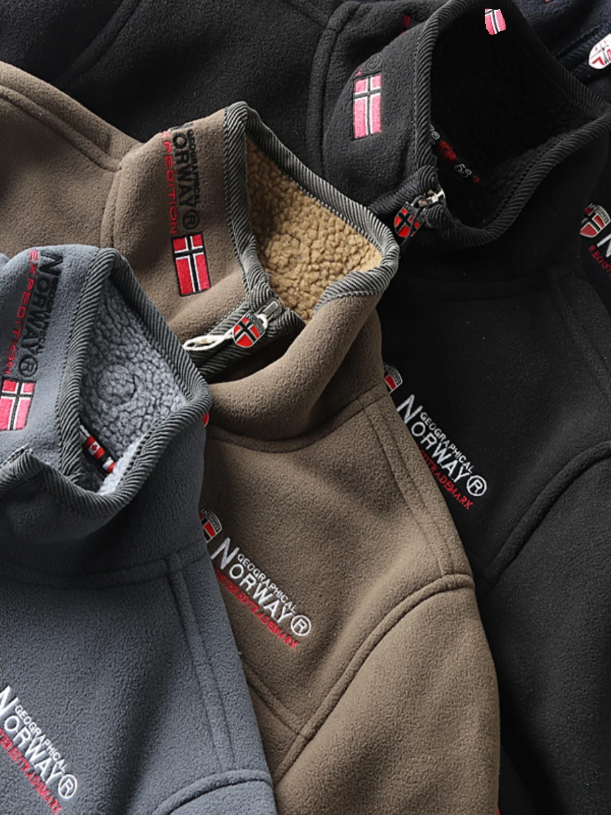 

Thiened Lamb Velvet Cotton Jaet Men's Outdoor Casual High Collar Warm Coat Fce Lined Autumn Winter Stand Fit Zipper