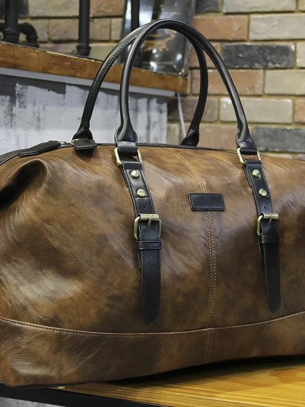 

Сумка Caldo Kiss в стиле ретро для путешествий, вместительная, на плечо, кроссбоди, фитнес-сумка, кожаная сумка для молодых мужчин и женщин