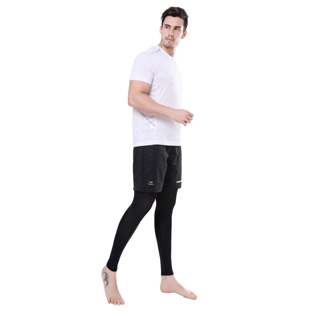 Fundas protectoras para piernas para hombre y mujer, calentadores de piernas para deportes al aire libre, de secado rápido, de seda de hielo, Protector de soporte de rodilla, 1 par