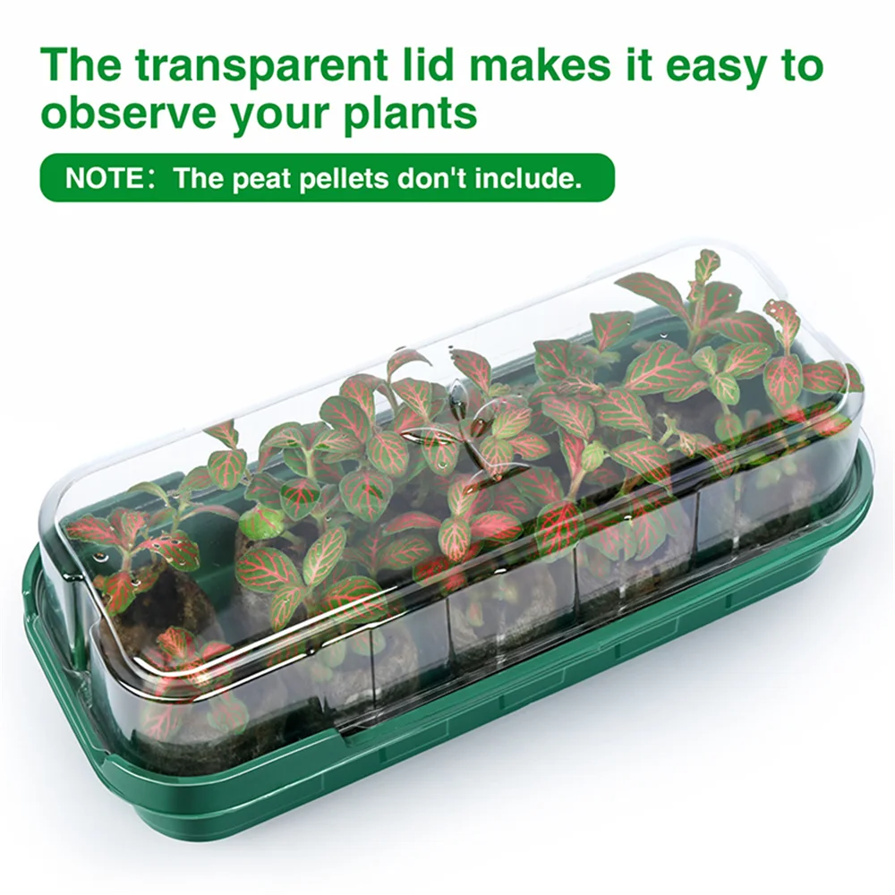 10 Grid Ventilation Germination Box With Ventilation Hole Cultivation Planting Box Square Round Seedling Starter Tray