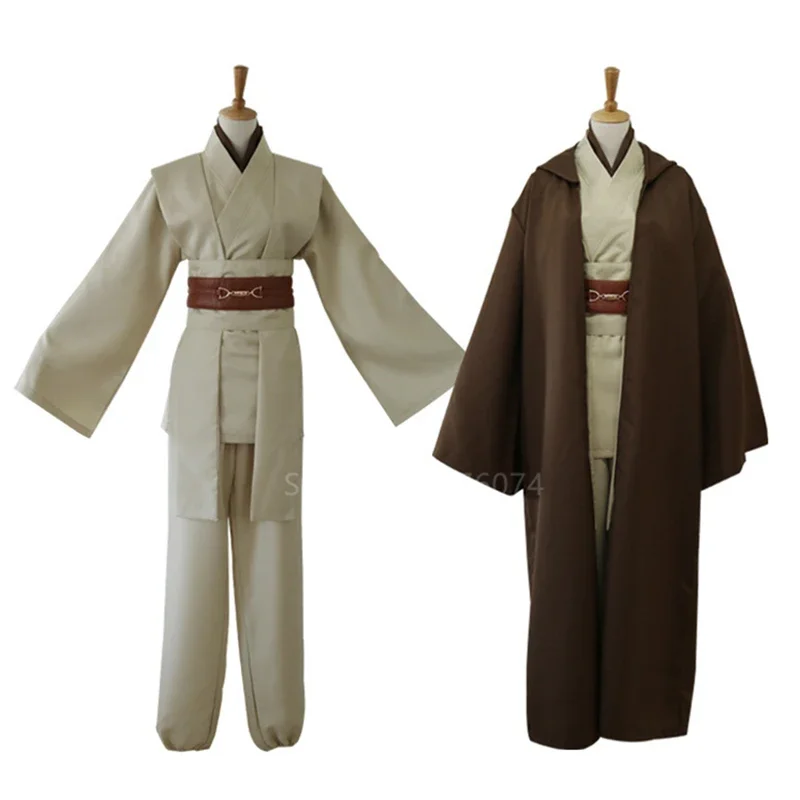 Fantasia de Cosplay Anime Halloween para Homens e Mulheres, Festa de Carnaval Fantasia, Capa de Cavaleiro Anakin Skywalker, Calças Kimono, Conjunto Obi