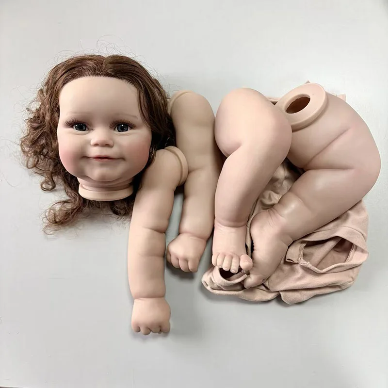 

24inch Big Fat Baby Maddie Reborn Doll Kit Already Painted Kits Unassembled Doll Parts with cloth body and eyes Diy doll kit