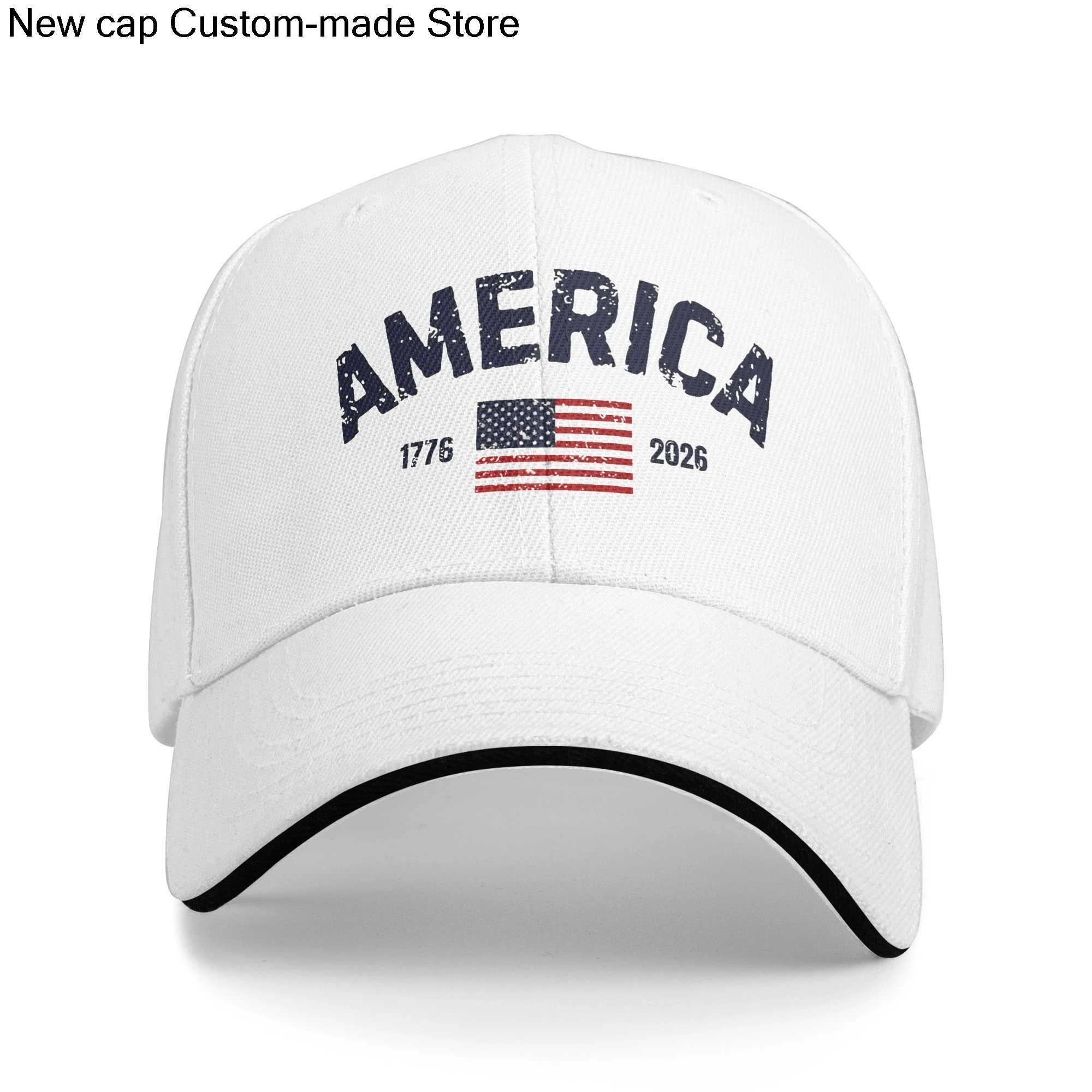 

America 1776 2026 Sandwich Hats Men Women ,Hip-Hop,Baseball Caps Sandwich Hat Adjustable Caps Sun Hats Couple Cap Fishing Hat