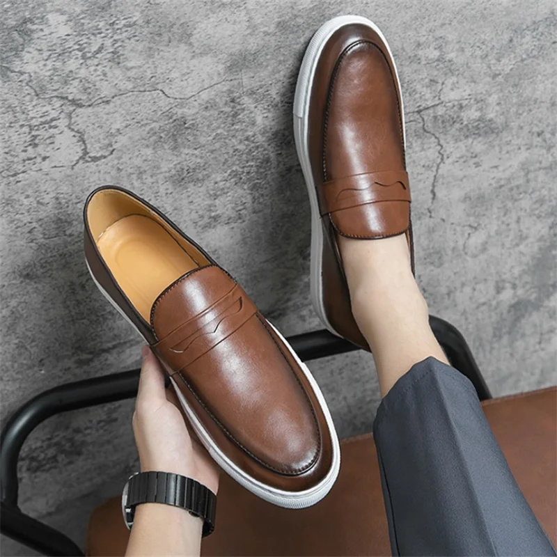 New Arrival Men's Round toe Penny Loafers Slip On Shoes Male Walking Sneakers Tenis Masculino Zapatos Hombre