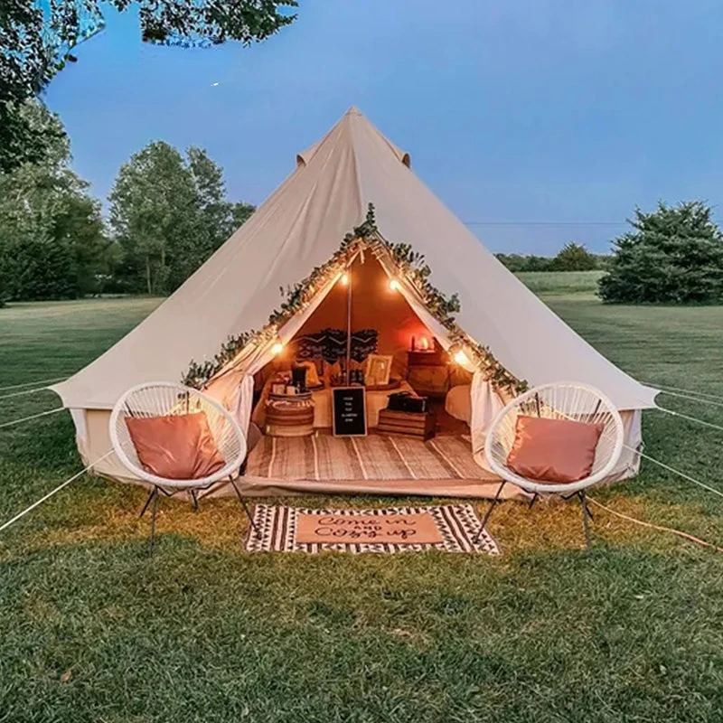 

Outdoor Camping Mongolian Yurt Tents to live in four season Glamping Tent