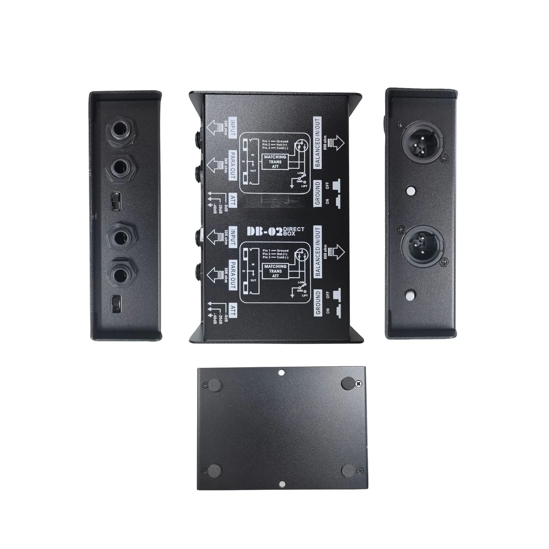 DB-02DIBOX Impedance Conversion Audio Isolator Device Music Portable