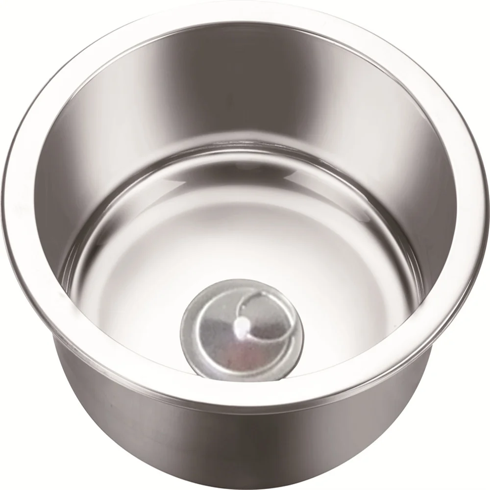 

Stainless Steel Round Sink ф340*150mm Polished RV Caravan Camper Boat GR-531B