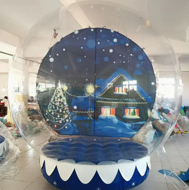 Xmas Inflatable Snow Globe House for Christmas Decoration