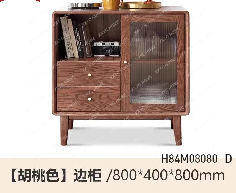 

*Solid wood TV cabinet side cabinet simple oak side cabinet