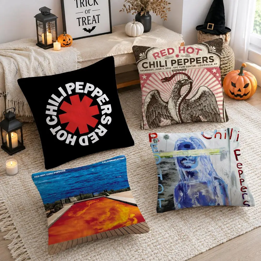 R-Red Hot C-Chili Peppers Cushion Cover Plush Decorative Pillow Case With Hidden Zipper Cutecore Room Decor For Home