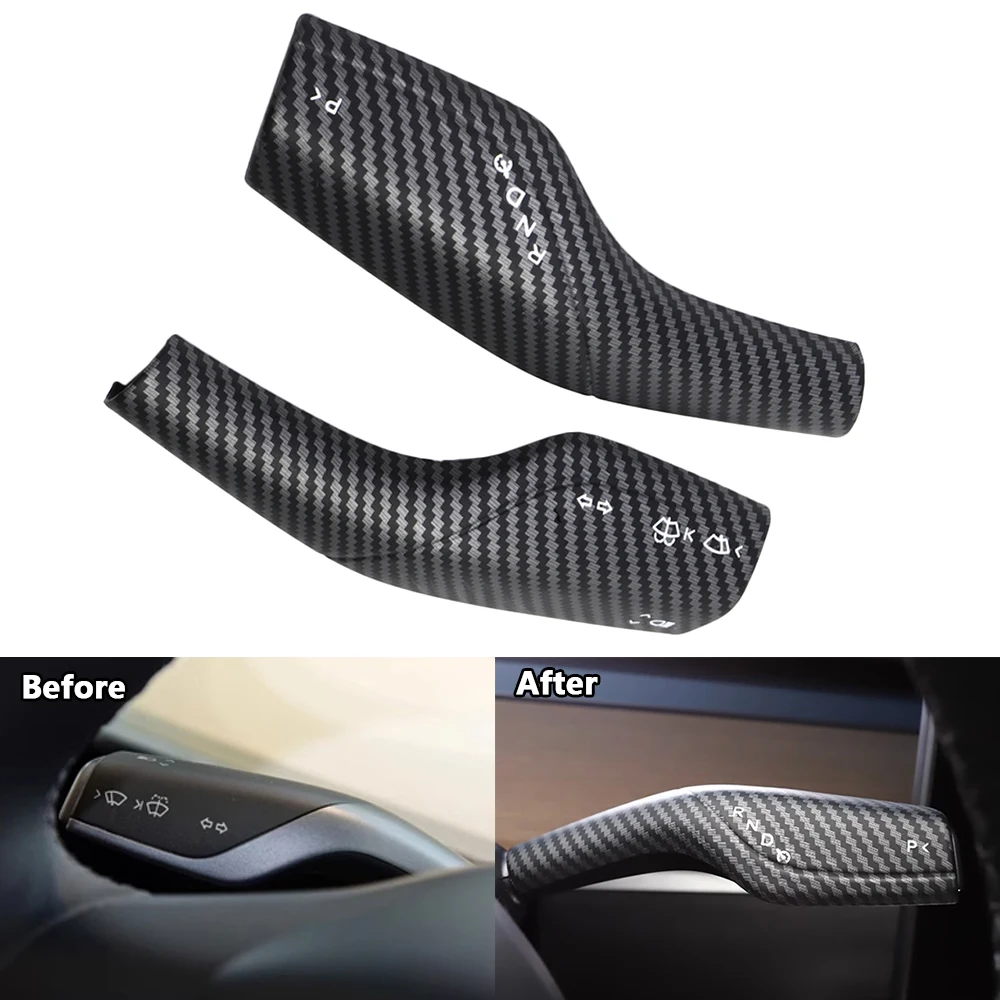 

Крышка переключения руля автомобиля, ручка переключения передач, отделка, наклейка для Tesla Model 3, Y 2022, 2021, 2022, 2023, аксессуары