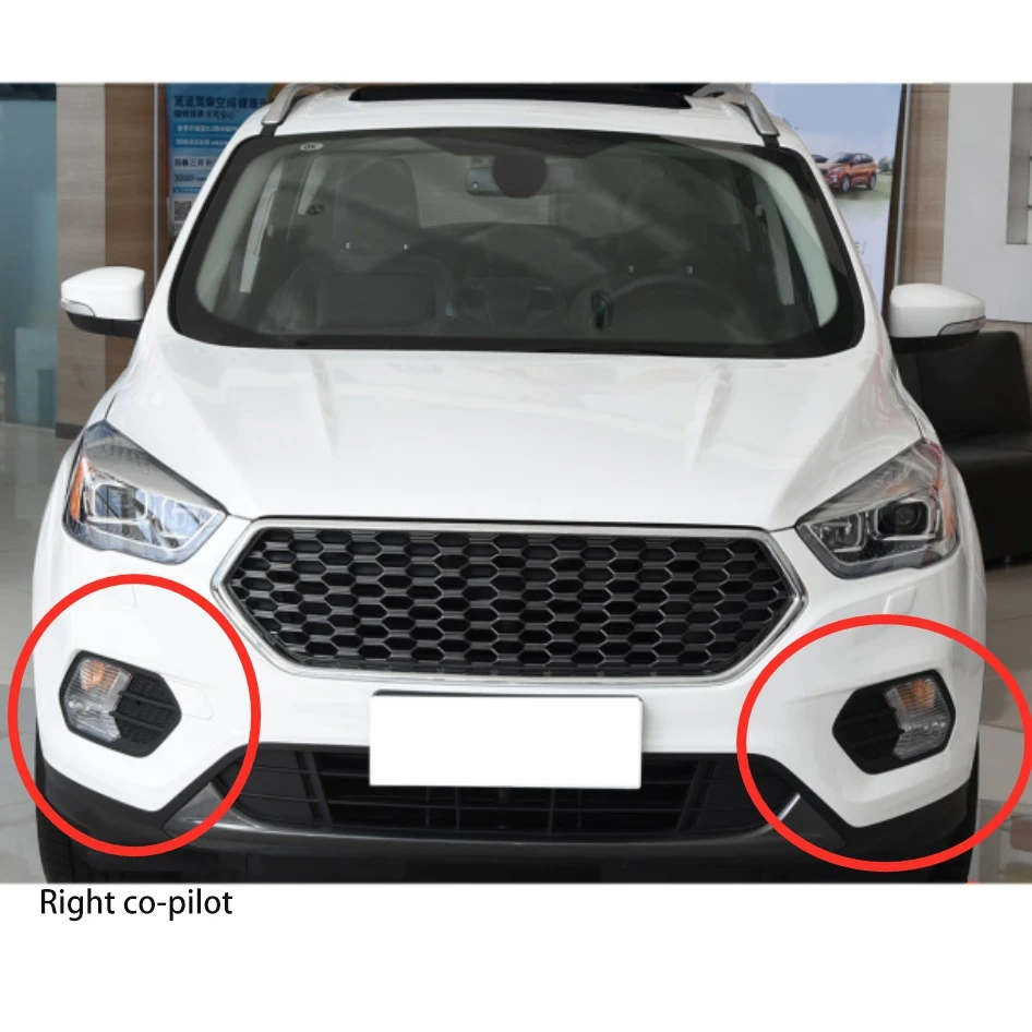 Auto Paraurti Anteriore Fendinebbia Lampada Telaio Griglia di Copertura per Ford Escape Kuga 2017 2018 2019 Sinistra