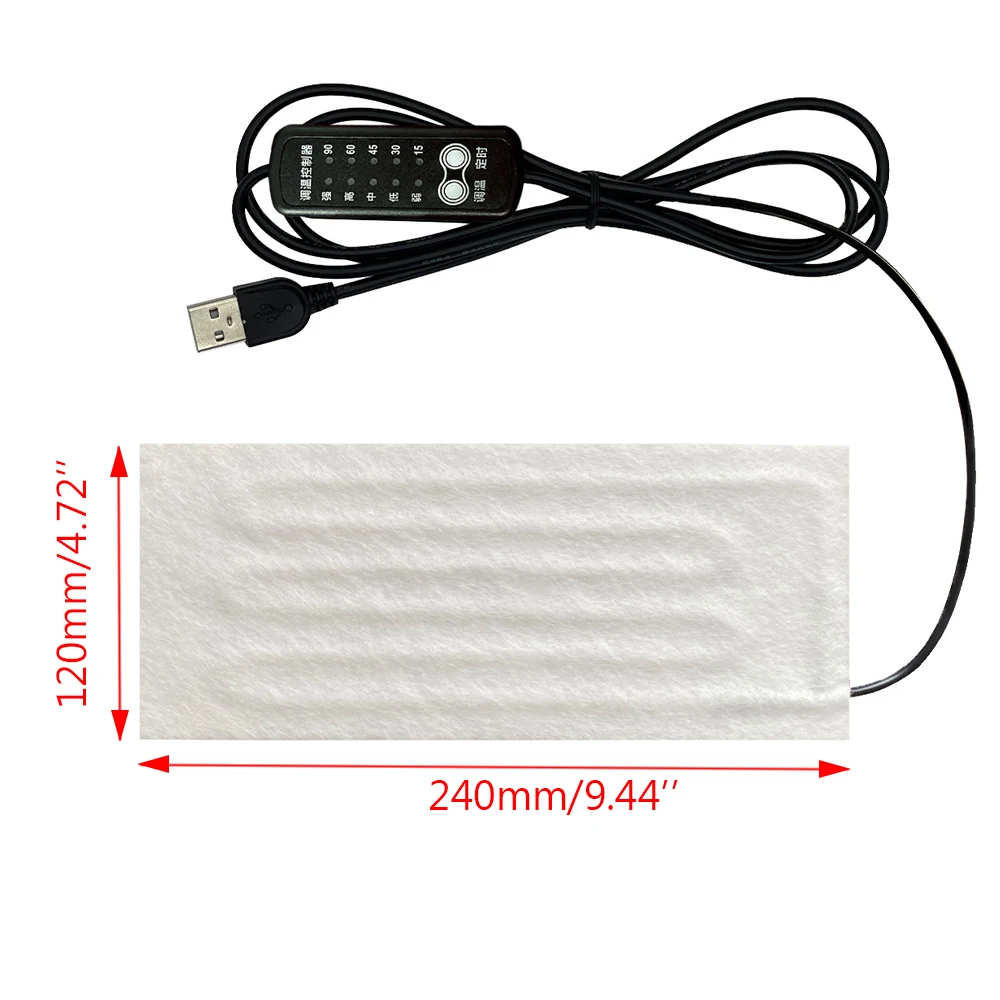 5V USB Heating Pad Clothes Heating Mat Electric Heating Film For Neck Lumbar Abdomen Warming Feet Vest Coat Jacket Pillow Heater