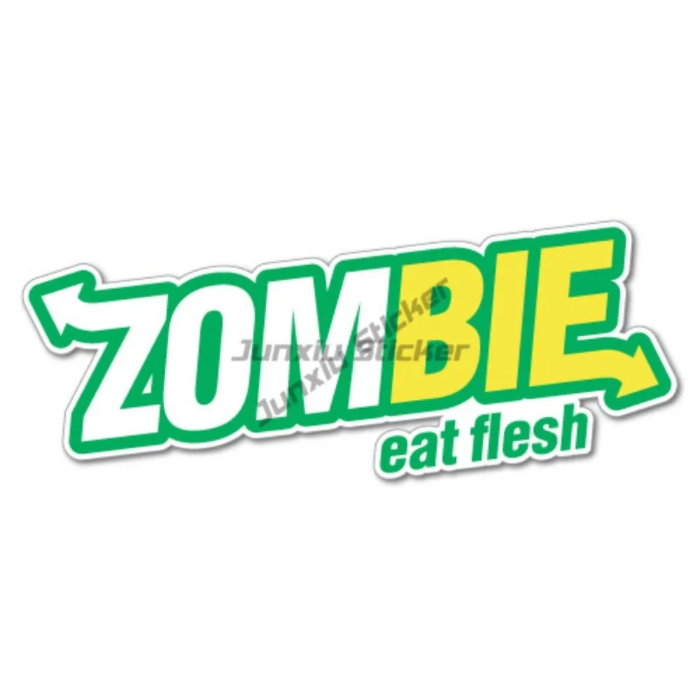 

Zombie Eat Flesh Sticker Decal Car Funny Hunting Waterproof Decal Car Laptop Wall Window Bumper Sticker