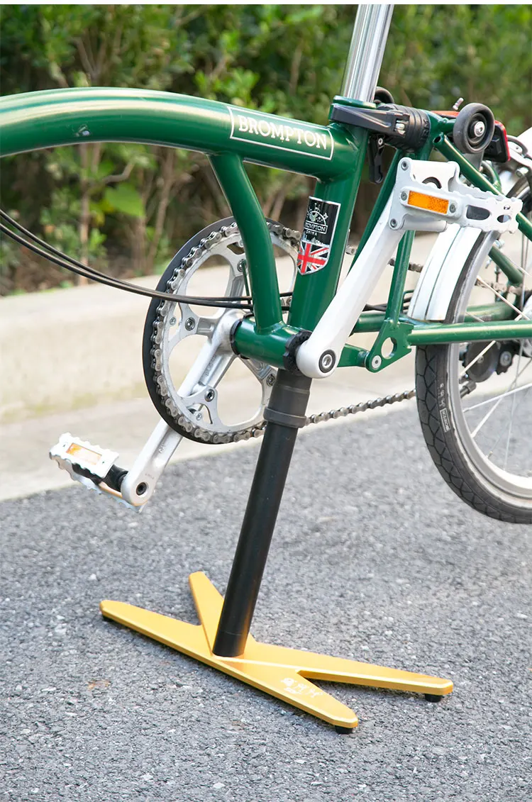 AXI Klappbarer Fahrrad-Parkständer, glatt, für Brompton Pline Cline Debugging Dahon P8, Aluminiumlegierung, CNC-Basis – Detail 8