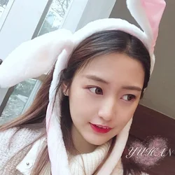 Halloween Rabbit Hat With Moving Ears Bunny Hat Ears Warm Plush Sweet Cute Airbag Cap Moving Bunny Ears Headband Hat Funny