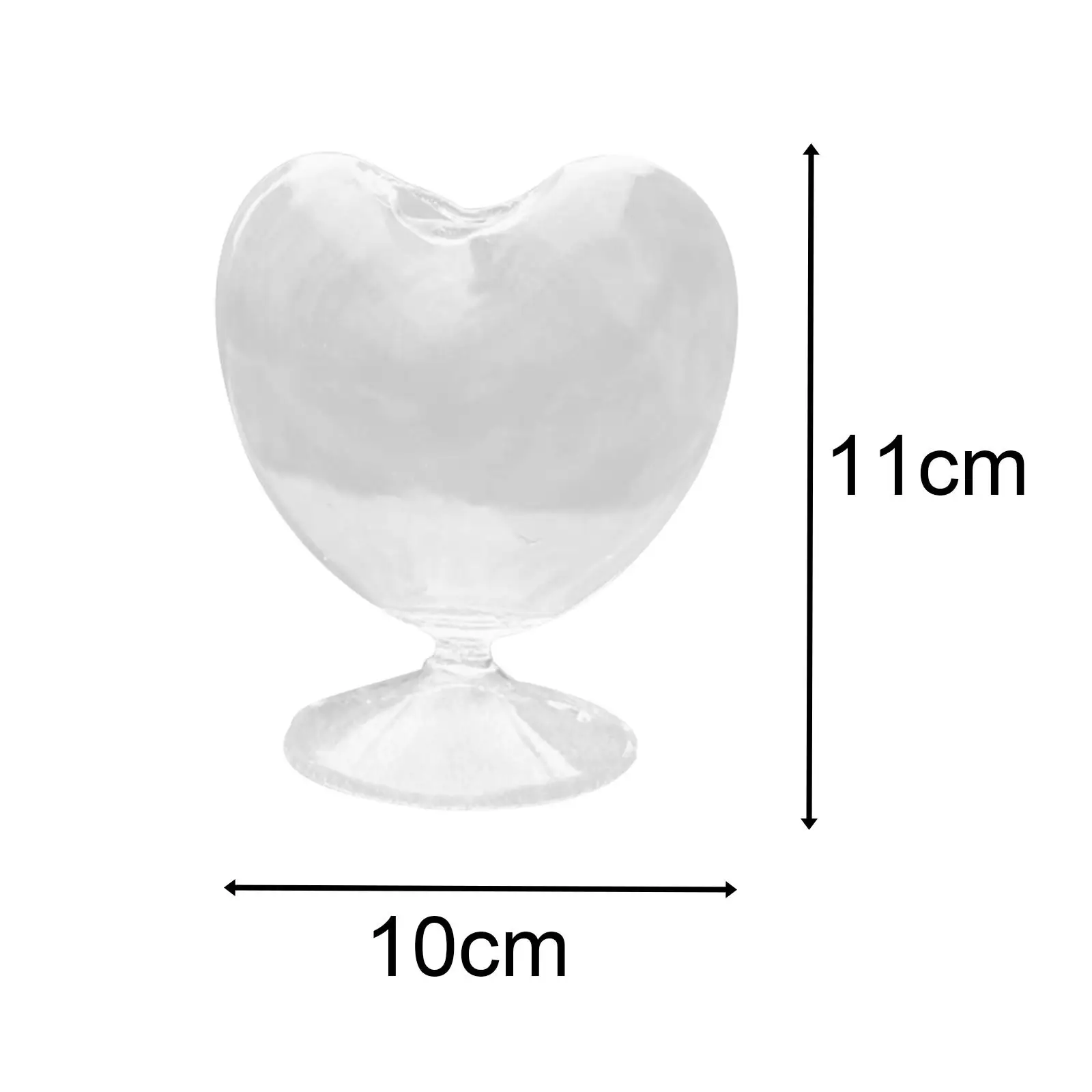 Heart Shaped Vase Glass Vase Flower Arrangement Cabinet Planter Vase for Bedroom Study Room Dorm Home Ornament