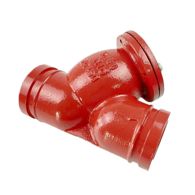 DN200 ASIN Cast Iron  Ductile Iron Waste Valves Groove Y Strainer