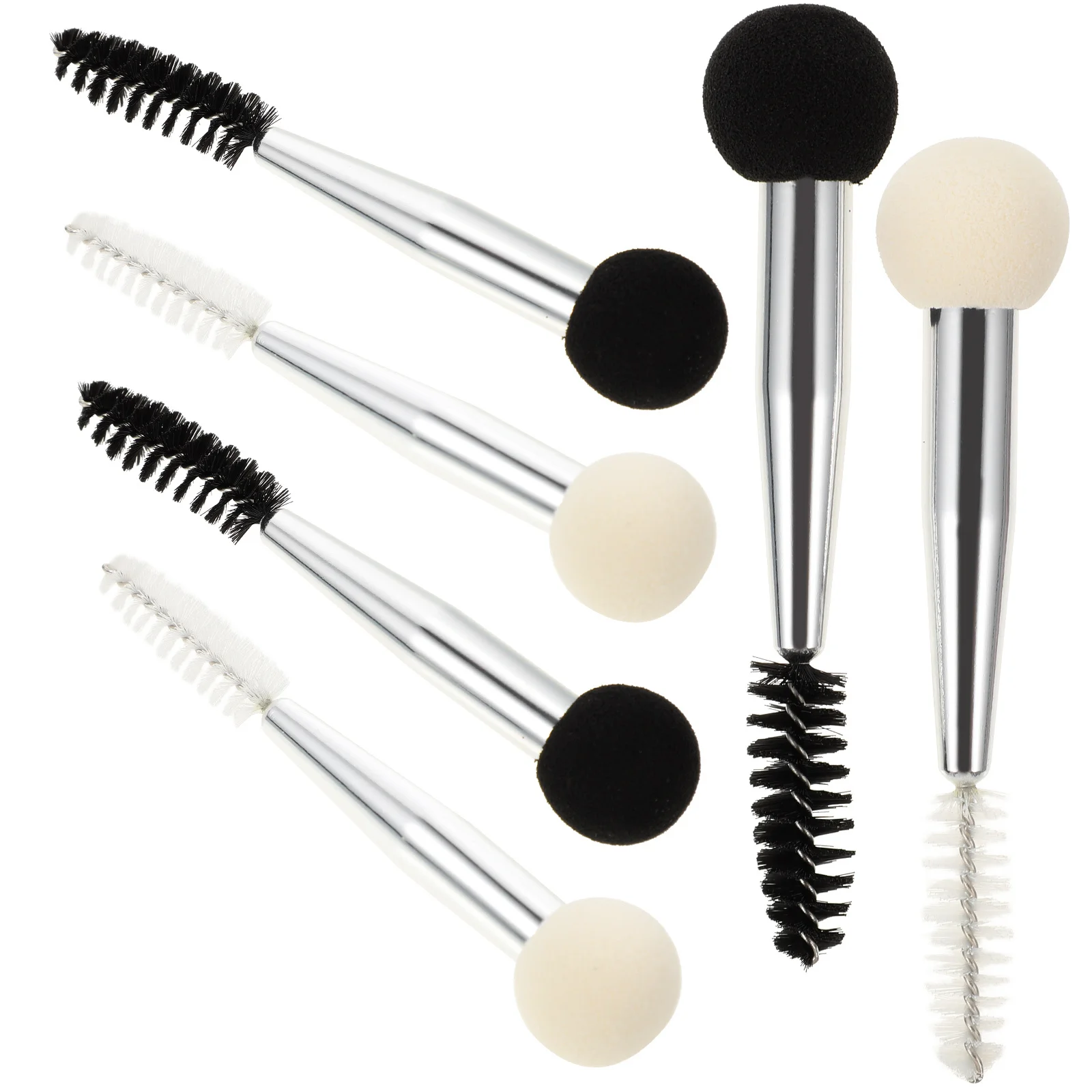 6 pezzi pennello in spugna per trucco a doppia testa applicatore per ciglia per sopracciglia set di strumenti per trucco a doppia estremità pennello per sopracciglia spugna per trucco