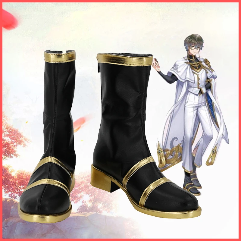 

Anime Virtual YouTuber Vtuber Ike Cosplay Boots Shoes Male Cosplay PU Boots Halloween Cosplay Prop Custom Made